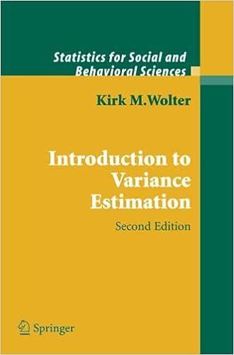 introduction to variance estimation statistics for social and behavioral sciences 2nd edition kirk wolter