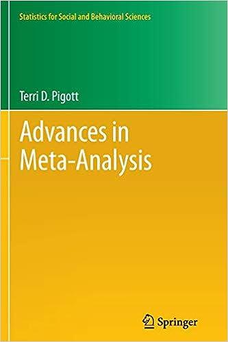 advances in meta analysis statistics for social and behavioral sciences 1st edition terri pigott 1489993657,