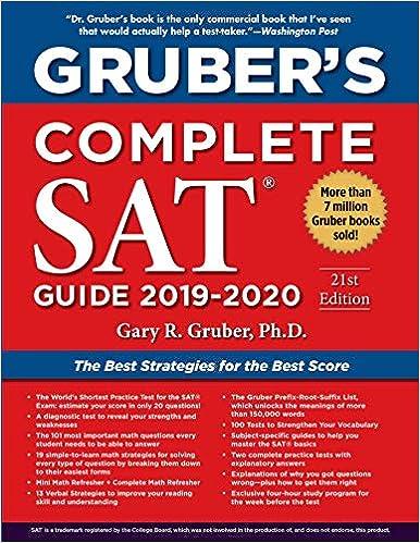 grubers complete sat guide 2019-2020 21st edition gary gruber 978-1510754188
