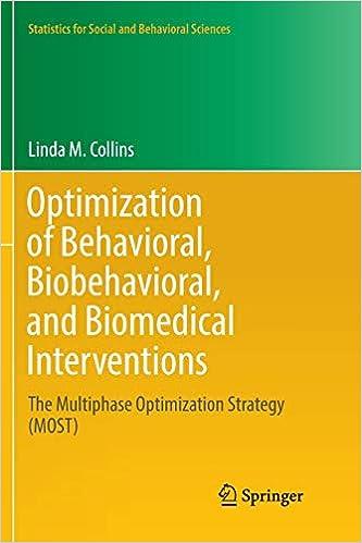 Optimization Of Behavioral Biobehavioral And Biomedical Interventions The Multiphase Optimization Strategy MOST Statistics For Social And Behavioral Sciences