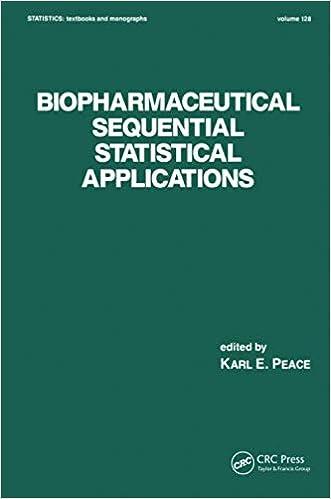 biopharmaceutical sequential statistical applications 1st edition karl e. peace, irving k. hwang, nancy l.