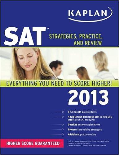 sat strategies practice and review 2013 2013 edition kaplan 1609787064, 978-1609787066