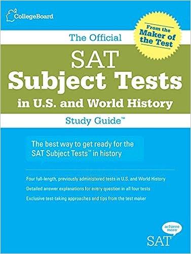 the official sat subject tests in us and world history study guide 1st edition the college board 0874477697,