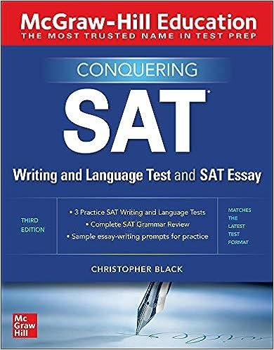 conquering sat writing and language test and sat essay 3rd edition christopher black 1260462633,