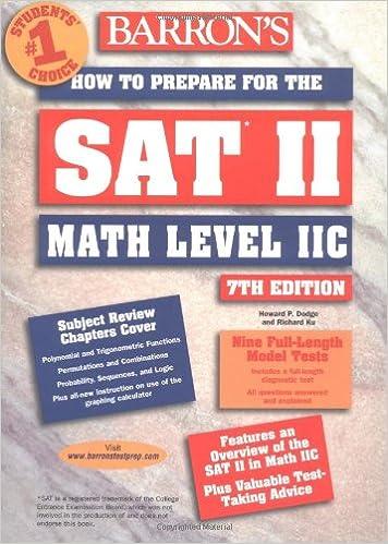 how to prepare for the sat ii math level ii c 7th edition howard dodge, richard ku 0764120190, 978-0764120190
