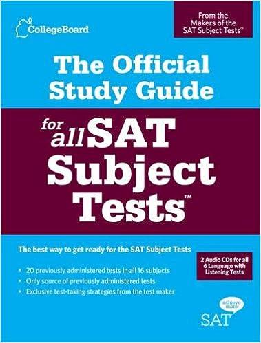 The Official Study Guide For All SAT Subject Tests
