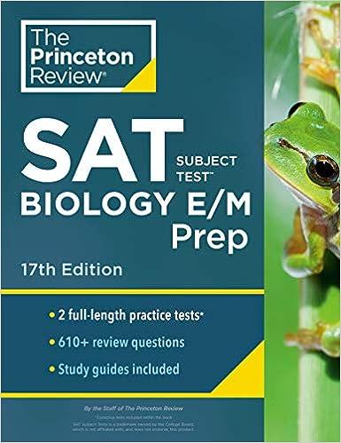 the princeton review sat subject test biology e/m prep 17th edition the princeton review 0525568948,