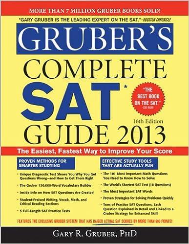 grubers complete sat guide 2013 16th edition gary gruber 1402264925, 978-1402264924