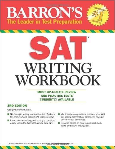 barrons sat writing workbook most up to date review and practical test currently available 3rd edition george