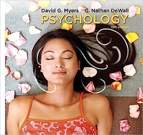 psychology 12th edition david g. myers 978-1319050627, 131905062x