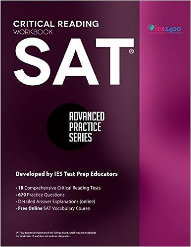critical reading workbook sat advanced practice series 1st edition khalid khashoggi 0991388364, 978-0991388363