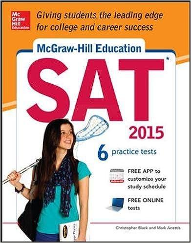 sat with 6 practice test 2015 2015 edition christopher black 0071831932, 978-0071831932