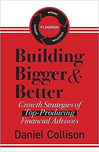 building bigger and better growth strategies of top producing financial advisors 1st edition daniel collison