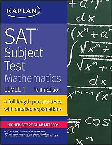 sat subject test mathematics level 1 10th edition kaplan test prep 150620922x, 978-1506209227
