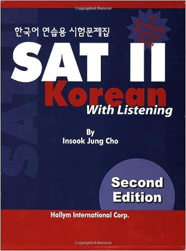 sat ii korean with listening 2nd edition insook jung cho 1565911245, 978-1565911246