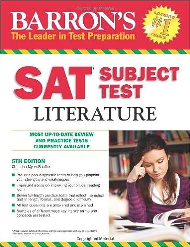 barrons sat subject test literature most up to date review and practical test currently available 5th edition