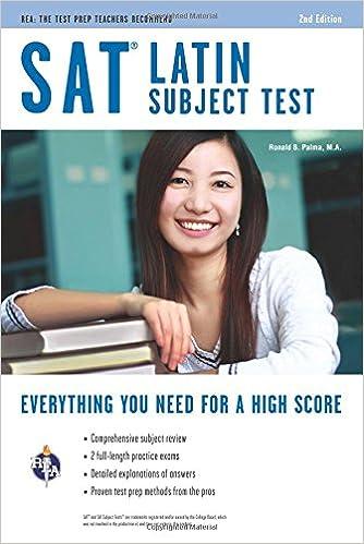 sat latin subject test everything you need to for a high score 2nd edition ronald b. palma 0738610763,