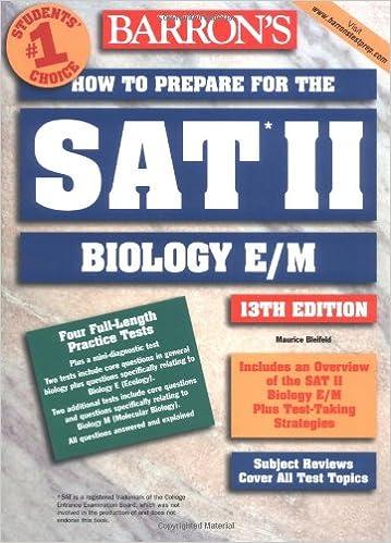 how to prepare for the sat ii biology e/m 13th edition maurice bleifeld 0764117882, 978-0764117886