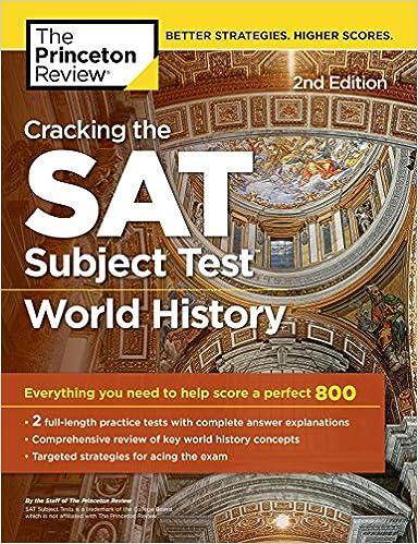 cracking the sat subject test in world history 2nd edition the princeton review 1524710849, 978-1524710842