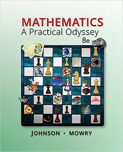 mathematics a practical odyssey 8th edition david b. johnson, thomas a. mowry 130510417x, 978-1305104174