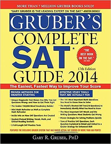 grubers complete sat guide 2014 17th edition gary gruber 1402279736, 978-1402279737