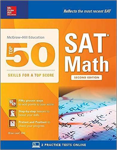 top 50 skills for a top score sat math 2nd edition brian leaf 1259585670, 978-1259585678