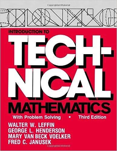introduction to technical mathematics with problem solving 3rd edition walter w. leffin, george l. henderson,