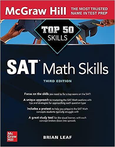 top 50 sat math skills 3rd edition brian leaf 1264274807, 978-1264274802