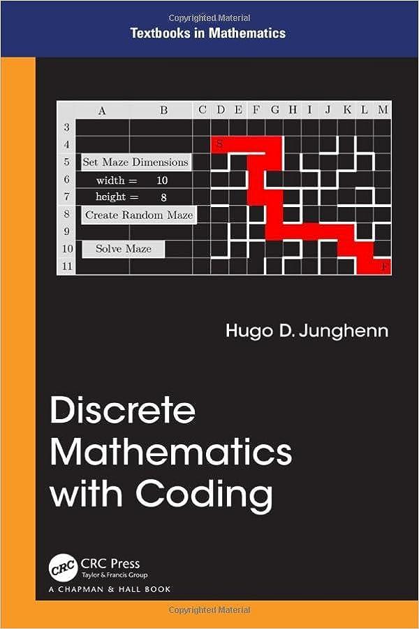 discrete mathematics with coding 1st edition hugo d junghenn 1032398523, 978-1032398525