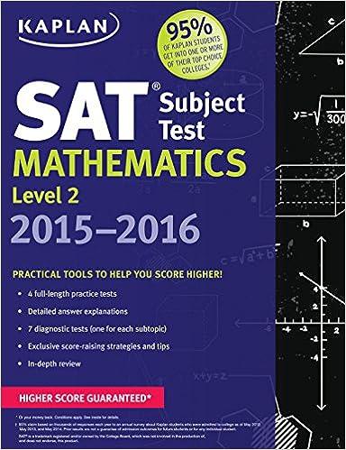 sat subject test mathematics level 2 - 2015-2016 2016 edition kaplan 1618658395, 978-1618658395