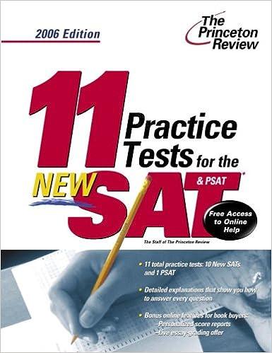 11 Practice Tests For The New SAT And PSAT 2006