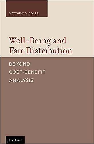 well being and fair distribution beyond cost benefit analysis 1st edition matthew adler 0195384997,