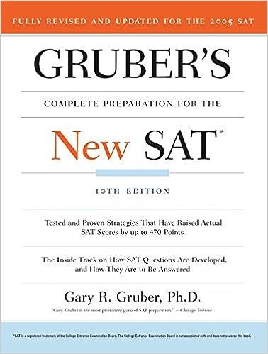 grubers complete preparation for the new sat 10th edition gary gruber 0060581700, 978-0060581701