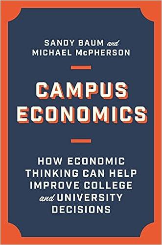 campus economics how economic thinking can help improve college and university decisions 1st edition sandy