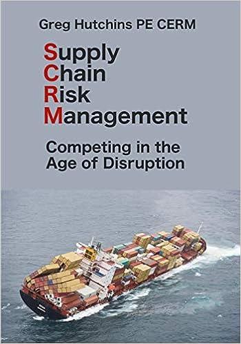 supply chain risk management competing in the age of disruption 1st edition greg hutchins 096546654x,