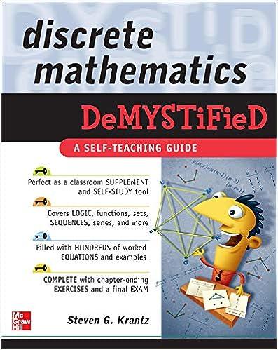 discrete mathematics demystified 1st edition steven krantz 007154948x, 978-0071549486