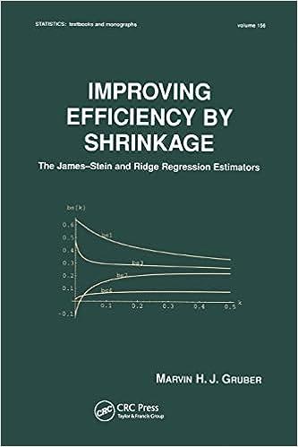 improving efficiency by shrinkage the james stein and ridge regression estimators 1st edition marvin gruber,
