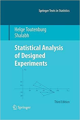 statistical analysis of designed experiments 3rd edition helge toutenburg , shalabh 1489983392, 978-1489983398