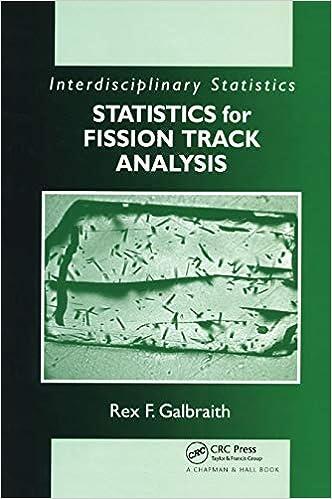 statistics for fission track analysis 1st edition rex f. galbraith 0367392798, 978-0367392796