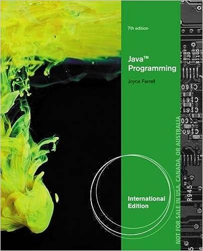 java programming 7th edition joyce farrell 1285081978, 978-1285081977