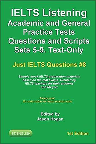 ielts listening academic and general practice tests questions and scripts sets 5-9 text only 1st edition