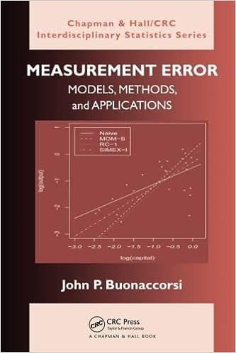 measurement error models methods and applications 1st edition john p. buonaccorsi, byron j.t. morgan, niels