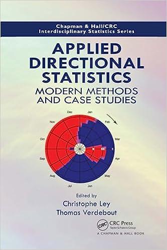 applied directional statistics modern methods and case studies 1st edition christophe ley , thomas verdebout