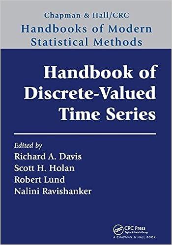 handbook of discrete valued time series handbooks of modern statistical methods 1st edition richard a. davis,