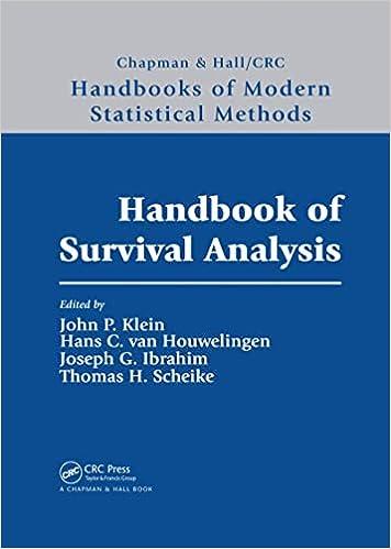 handbook of survival analysis 1st edition john p. klein, hans c. van houwelingen , joseph g. ibrahim, thomas