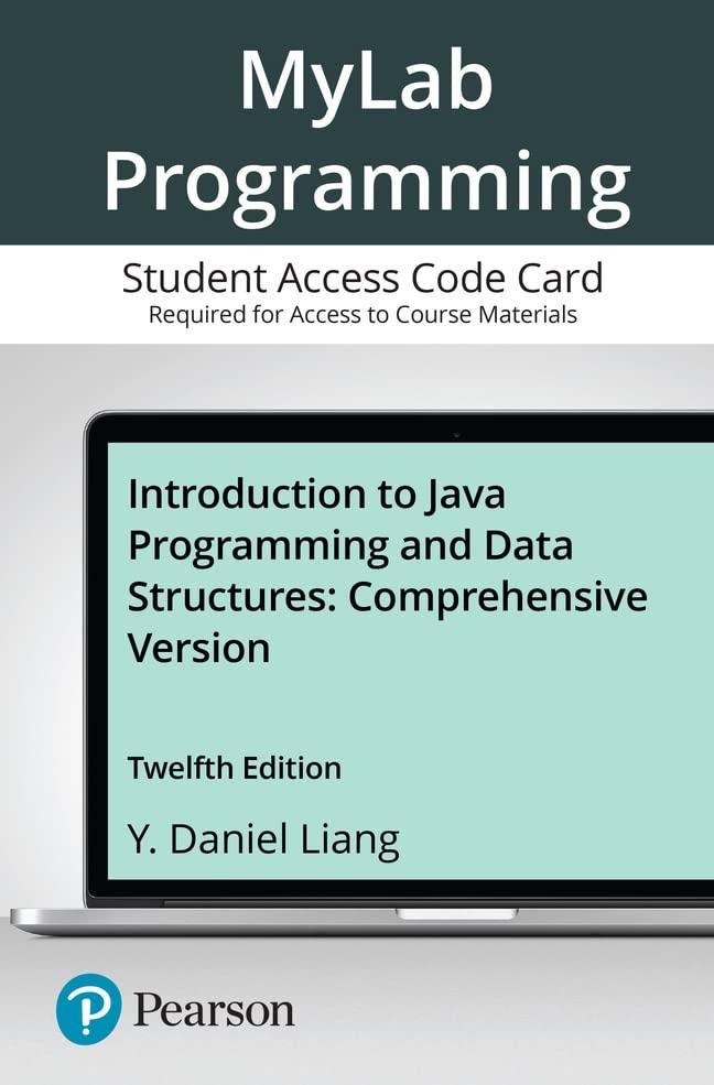 mylab programming introduction to java programming and data structures comprehensive version 12th edition y.