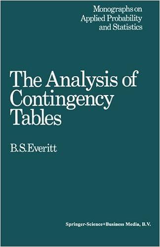 the analysis of contingency tables monographs on statistics and applied probability 1st edition brian s.