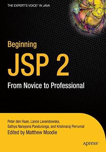 beginning jsp 2 from novice to professional 1st edition krishnaraj perrumal, vikram goyal 1590593391,