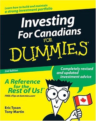 investing for canadians for dummies 2nd edition eric tyson, tony martin 0470833610, 978-0470833612