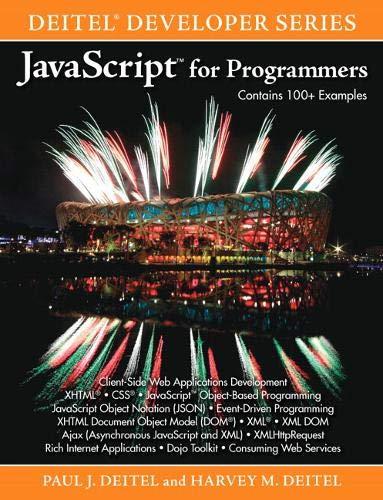 javascript for programmers 1st edition paul j. deitel 0137001312, 978-0137001316